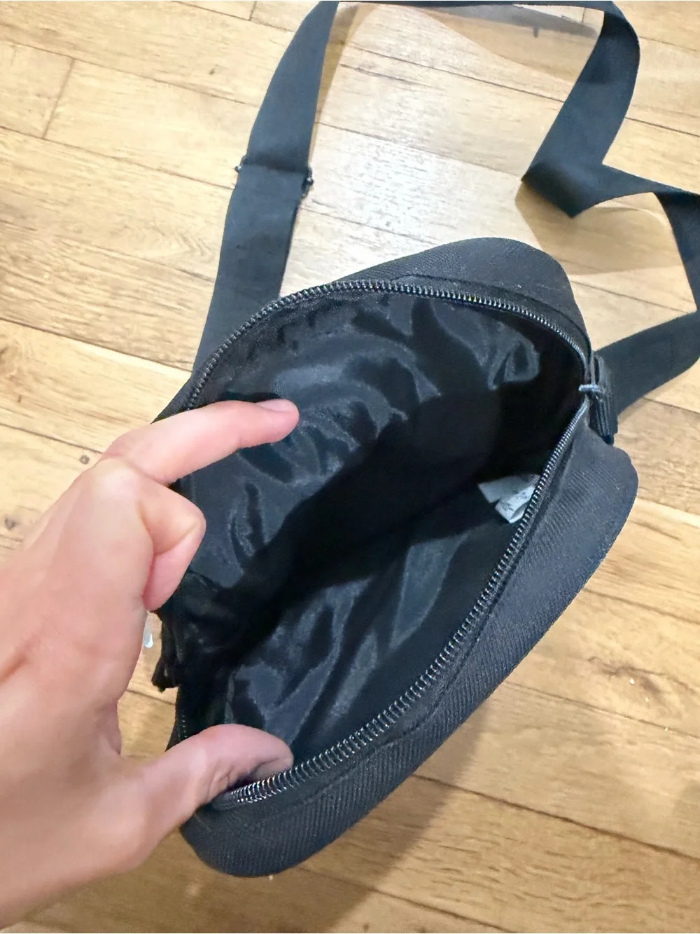 Wesc Black Mesh Front Crossbody Messenger Bag